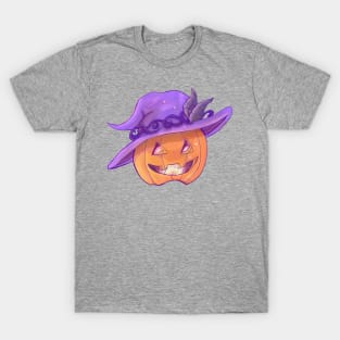 Pumpkin smiles purple T-shirt T-Shirt